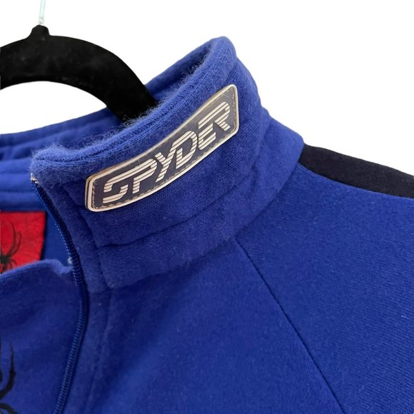 Spyder Men’s Half Zip Wind Protector Fleece Stretch Pullover Size Medium - Picture 8 of 12